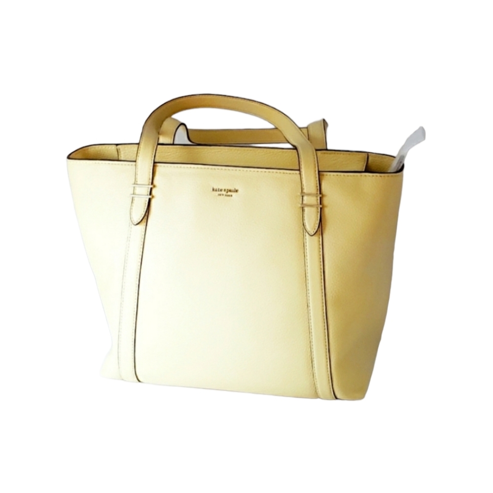 KATE SPADE Butter Chandra Pebbled Leather Tote Bag